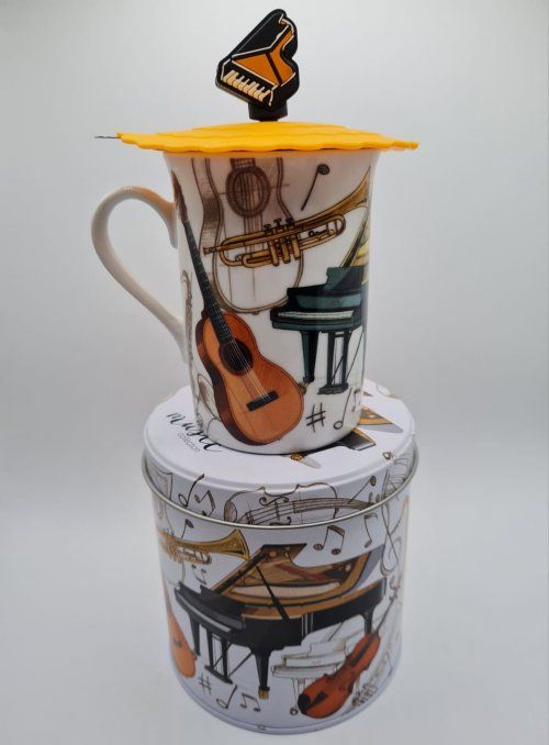 Taza estampado instrumentos musicales